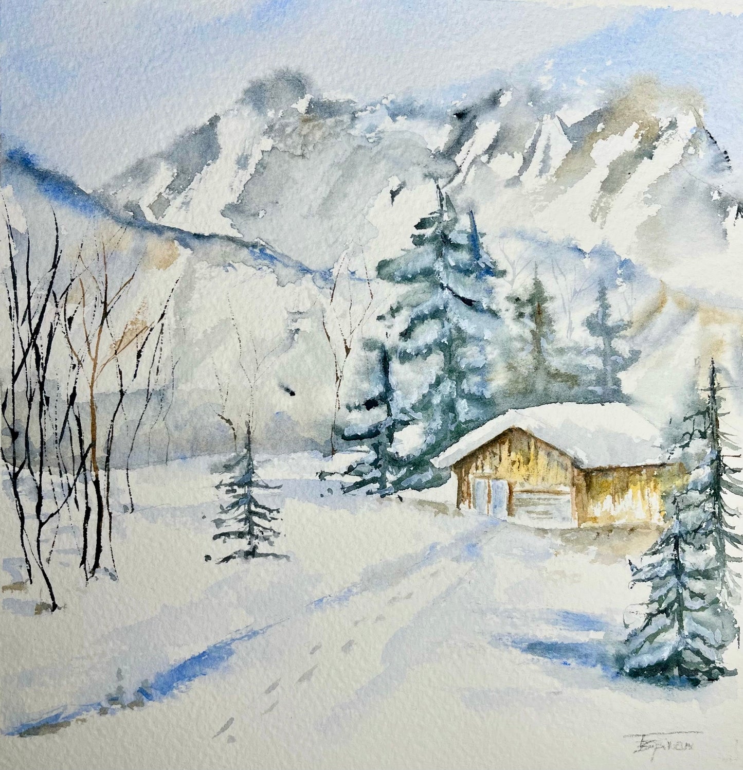 Le chalet dans la montagne