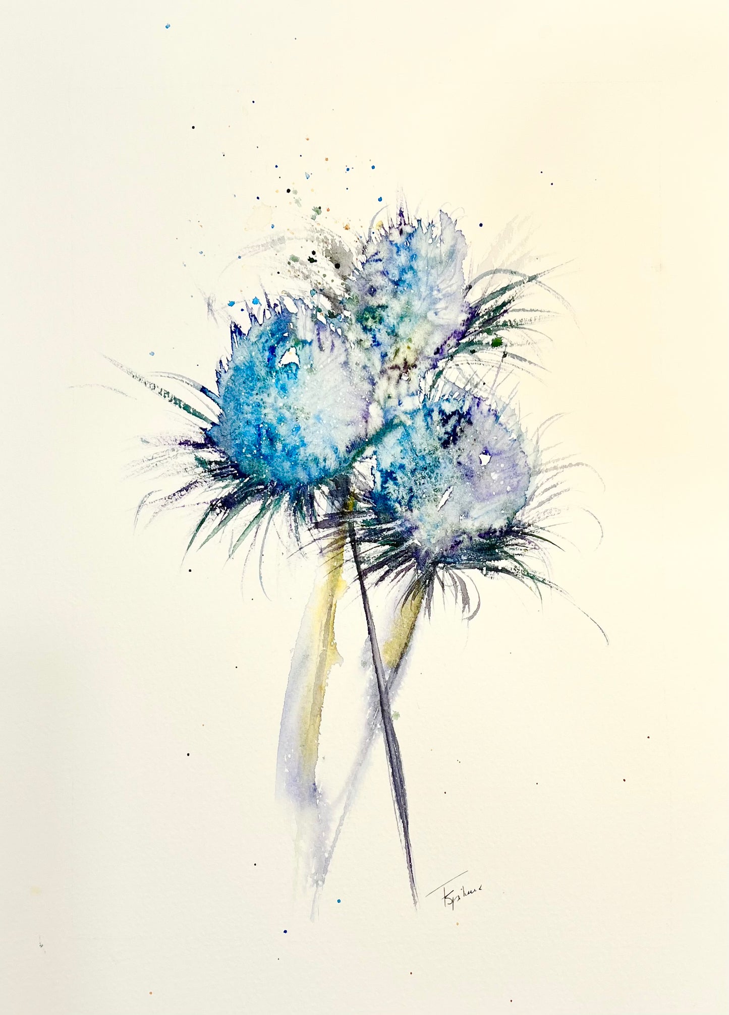 Trois fleurs de chardons